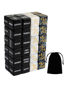 48 Dados Contadores MTG LAMJAM con Bolsa de Terciopelo