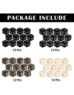 48 Dados Contadores MTG LAMJAM con Bolsa de Terciopelo 2