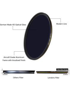 Filtro ND64 67mm LENSKINS Densidad Neutra 6 Pasos 2