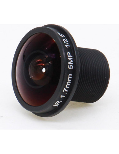 Lente gran angular 1.7mm 180 M12x0.5 para cámaras CCTV