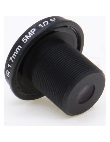 Lente gran angular 1.7mm 180 M12x0.5 para cámaras CCTV