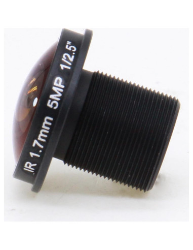 Lente gran angular 1.7mm 180 M12x0.5 para cámaras CCTV
