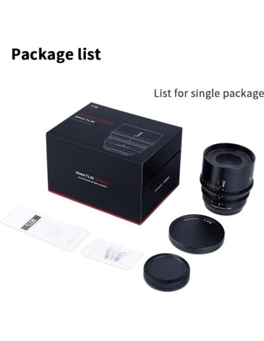 Lente de Cine 7artisans 35mm T1.05 para Cámaras Sony E-Mount