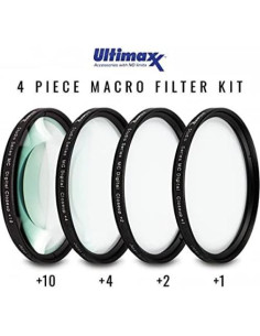 Kit de Filtros Macro Acercamiento HD Ultimaxx 5 Piezas 49mm 2
