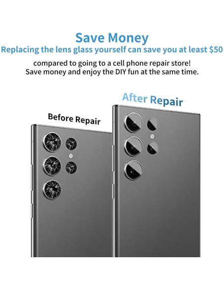 Kit de Reemplazo de Cristal de Lente de Cámara Samsung S24 Ultra