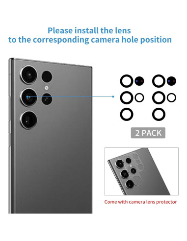 Kit de Reemplazo de Cristal de Lente de Cámara Samsung S24 Ultra