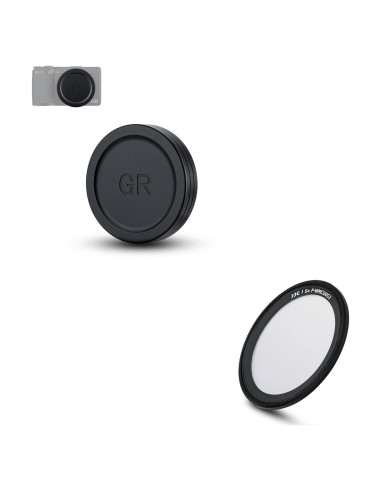 Tapa de lente de metal JJC con filtro UV para Ricoh GR IIIx/III/II