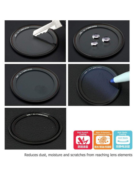 Tapa de lente de metal JJC con filtro UV para Ricoh GR IIIx/III/II