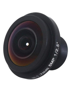 Lente Ojo de Pez Gran Angular 1.7mm 180 HD 5MP para CCTV