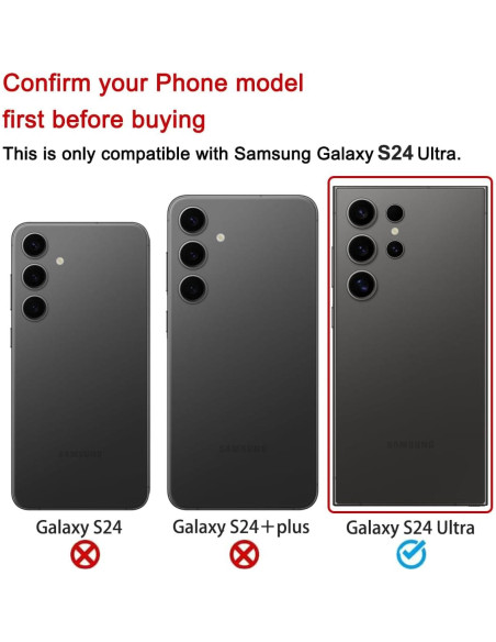 2 Juegos de Lentes de Reemplazo para Cámara Samsung Galaxy S24 Ultra