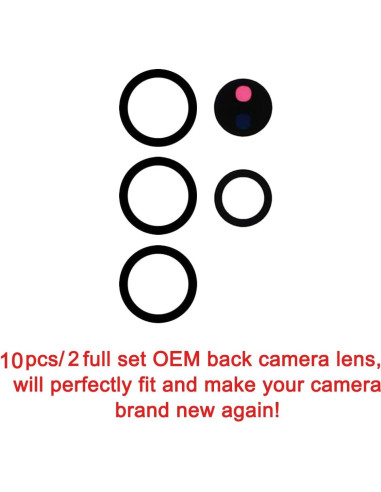 2 Juegos de Lentes de Reemplazo para Cámara Samsung Galaxy S24 Ultra