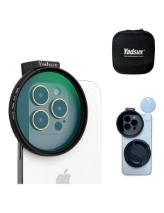 Filtro CPL Polarizador 67mm + Adaptador Universal + Luz Selfie