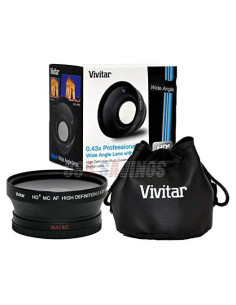 Lente Gran Angular 0.43x Vivitar 58mm para Cámara Digital