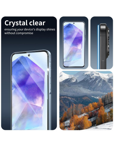Protector de Pantalla y Lente para Samsung Galaxy A55 - 3 Piezas
