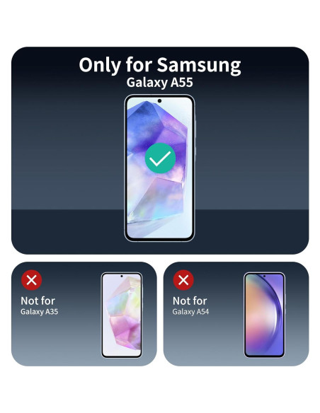 Protector de Pantalla y Lente para Samsung Galaxy A55 - 3 Piezas Protector de Pantalla y Lente para Samsung Galaxy A55 - 3 Piezas