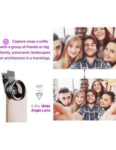 Lente Gran Angular 0.45x ULVEOL para iPhone y Android 2