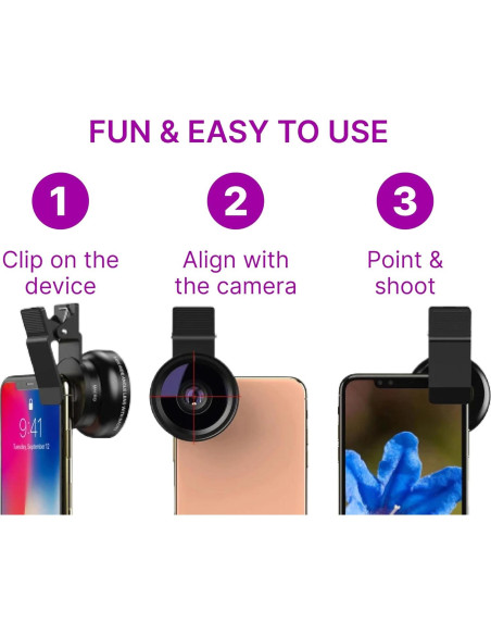 Lente Gran Angular 0.45x ULVEOL para iPhone y Android