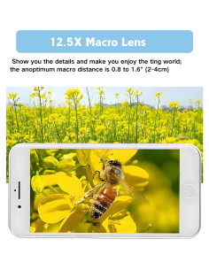 Lente Macro y Gran Angular Yosoo 0.45X 12.5X para Smartphone 2