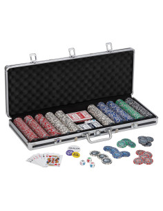 Set de Fichas de Póker Fat Cat 500 Fichas Claytec Estuche