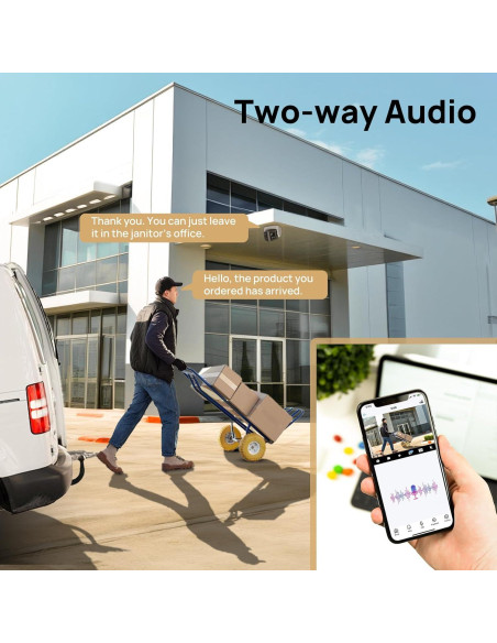 Cámara de Seguridad PoE 4K Doble Lente 8MP IP66 180