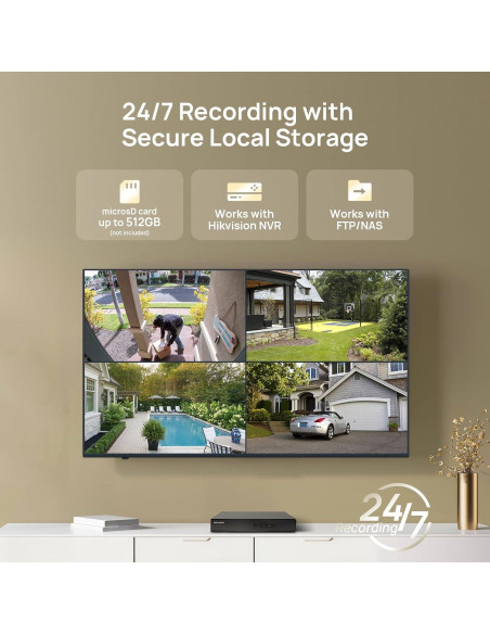 Cámara de Seguridad PoE 4K Doble Lente 8MP IP66 180