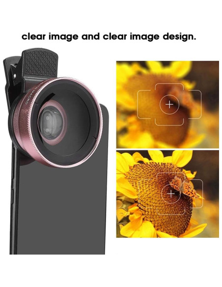 Lente 2 en 1 para Teléfono EBTOOLS - Gran Angular 0.45X y Macro