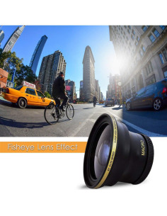 Lente Gran Angular Ultra 55mm + Macro para Nikon D3400 D3500 2