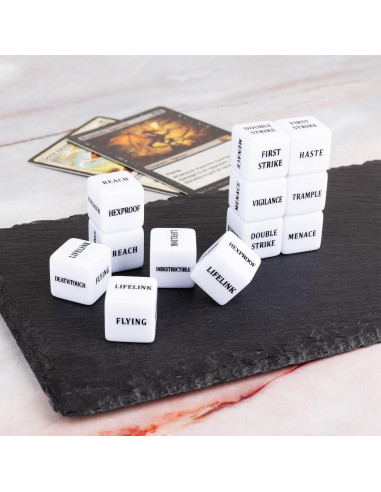 48 Piezas Contadores Dados MTG LAMJAM Acrílico Negro