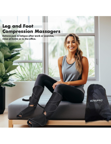 Masajeador de Compresión para Piernas RENUPRO 6 Modos Calor