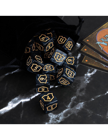 48 Piezas Contadores Dados MTG LAMJAM Acrílico Negro