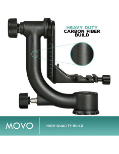 Cabezal de trípode Movo GH800 de fibra de carbono 13.6 kg 2