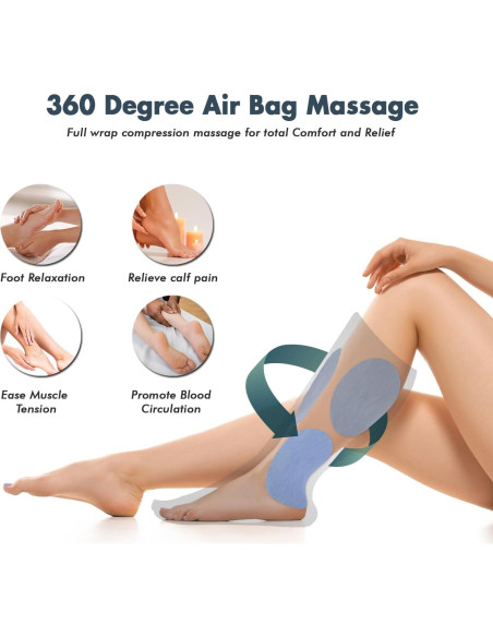 Masajeador de Compresión para Piernas RENUPRO 6 Modos Calor