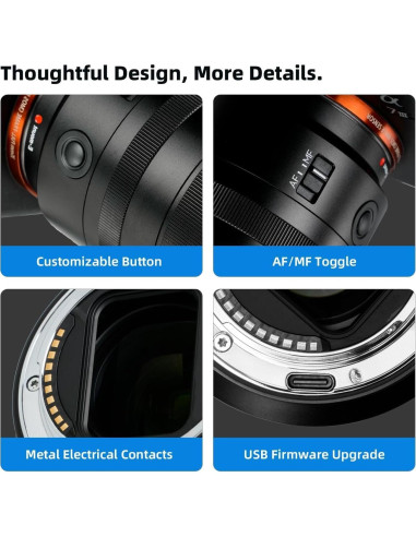 Lente de Retrato 7artisans 85mm F1.8 AF para Montura L