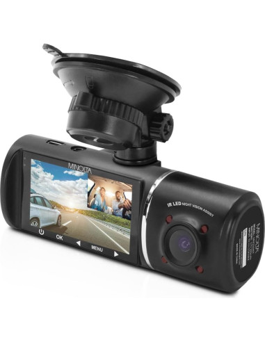 Grabadora de Coche Minolta MNCD245T 3 Canales 1080p LCD 2.45"