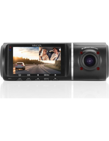 Grabadora de Coche Minolta MNCD245T 3 Canales 1080p LCD 2.45"