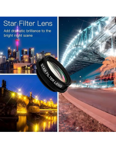 Kit de Lentes para Teléfono Móvil 7 en 1 - Macro, Gran Angular, CPL 2