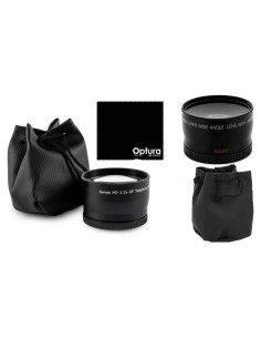 Juego de Lentes Telefoto y Gran Angular OPTURA para Samsung NX