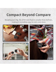 Flash Mini Zeniko ZF08 para Cámara - GN16, 5 Niveles, CCT 6500K 2