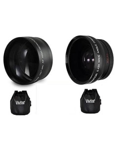 Kit de Lentes Telefoto y Gran Angular Vivitar 58mm para Canon
