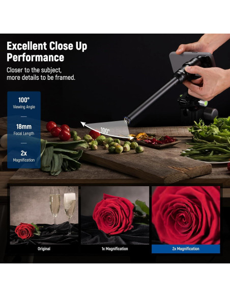 Lente Macro Probe NEEWER 18mm 2X para Teléfono Móvil Lente Macro Probe NEEWER 18mm 2X para Teléfono Móvil