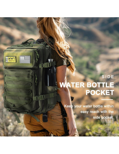 Mochila Táctica Militar Molle 40L Resistente para Camping
