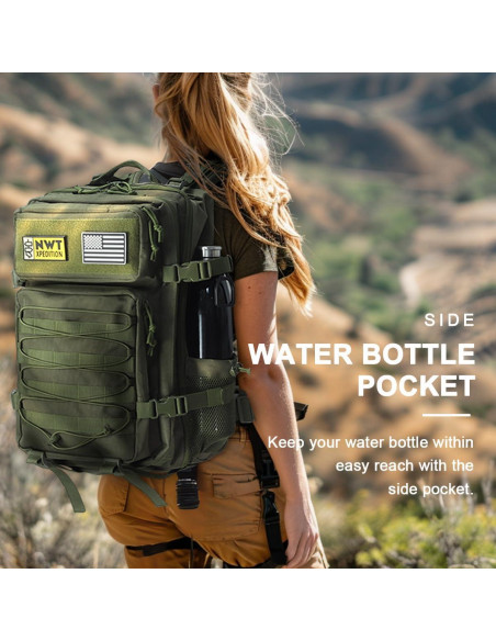 Mochila Táctica Militar Molle 40L Resistente para Camping