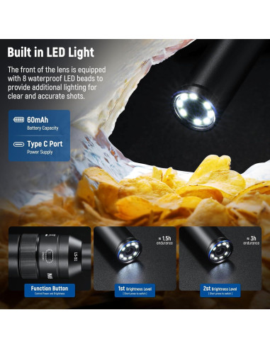 Lente Macro Probe NEEWER 18mm 2X para Teléfono Móvil