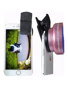 Kit de Lentes de Cámara Peanutech para iPhone y Samsung - Ojo de Pez y Gran Angular