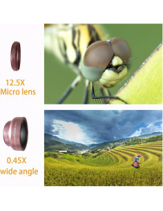 Kit de Lentes de Cámara Peanutech para iPhone y Samsung - Ojo de Pez y Gran Angular 2