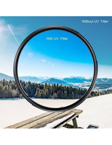 Filtro UV 72MM + Parasol Reversible 72MM OPTURA HD