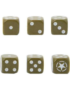 Dados D6 Estrella Aliada Warlord Games (16) para Bolt Action 2