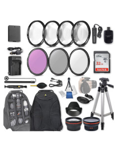 Kit de Accesorios 58mm 28 Piezas para Canon EOS Rebel T7/T6/T5/T3