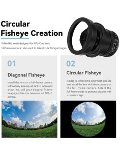 Lente Gran Angular Ojo de Pez TTArtisan 7.5mm F2 para Nikon Z 2