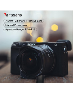 Lente Fisheye 7artisans 7.5mm F2.8 II para Canon EOS-M 2